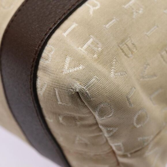 Bulgari Logo Mania Beige Canvas Handbag (Pre-Owned) - Picture 13 of 16